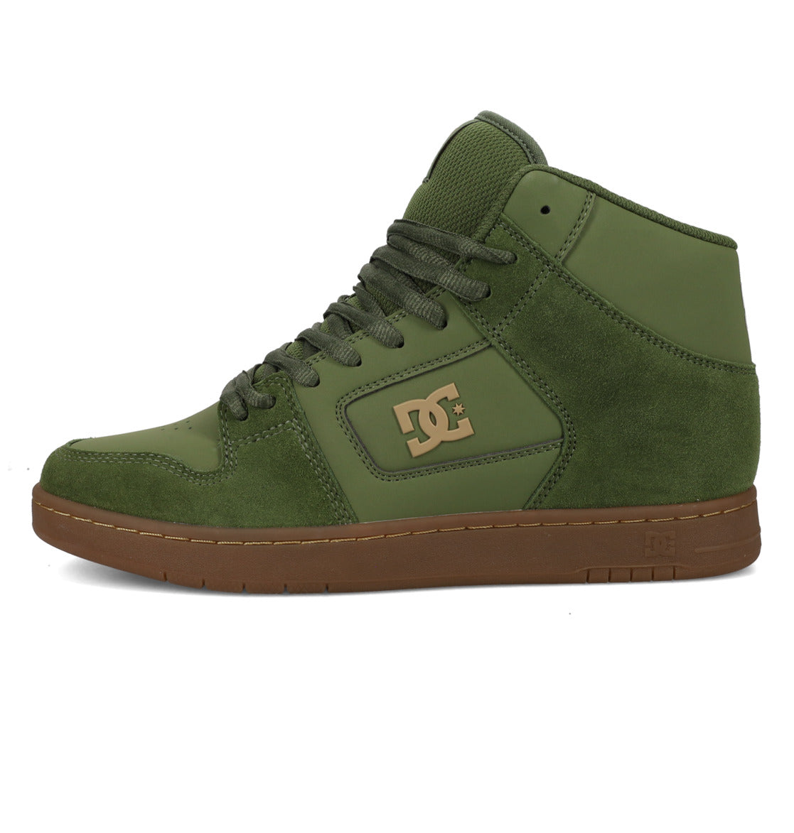DC SHOES MANTECA 4 HI GREEN GUM TRAINERS