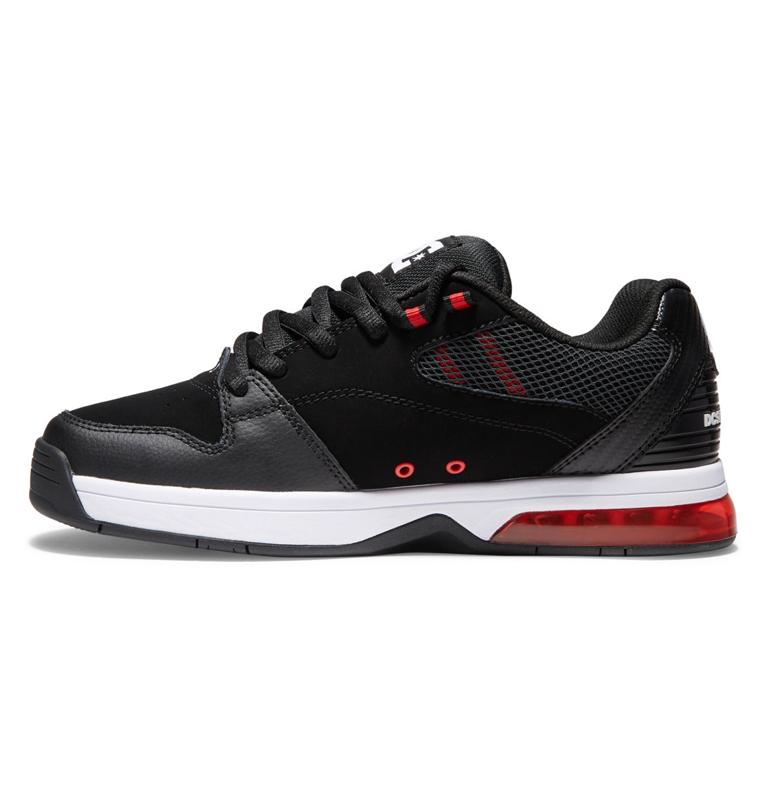 DC SHOES VERSATILE BLACK WHITE ATHLETIC RED TRAINERS