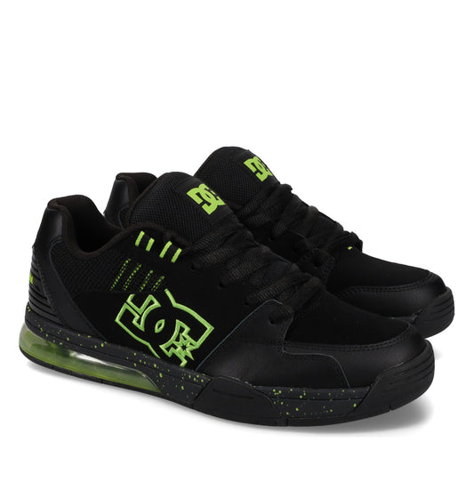 DC SHOES VERSATILE  LE BLACK LIME TRAINERS
