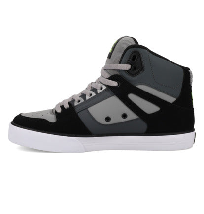 DC SHOES PURE HIGH TOP WC BLACK GREY LIME TRAINERS