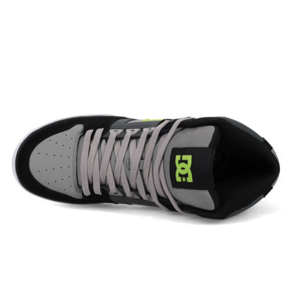 DC SHOES PURE HIGH TOP WC BLACK GREY LIME TRAINERS