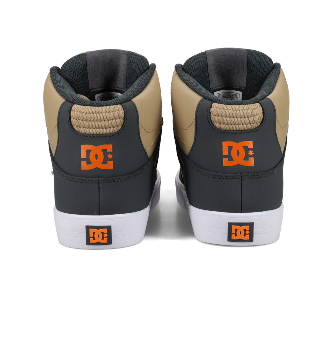 DC SHOES PURE HIGH TOP WC TAN GREY ORANGE TRAINERS