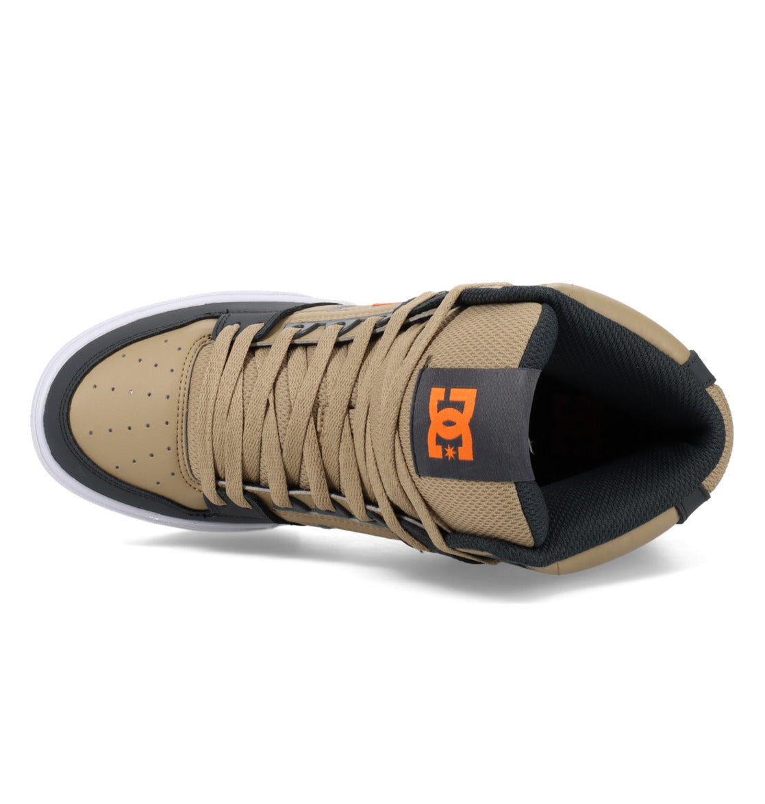DC SHOES PURE HIGH TOP WC TAN GREY ORANGE TRAINERS