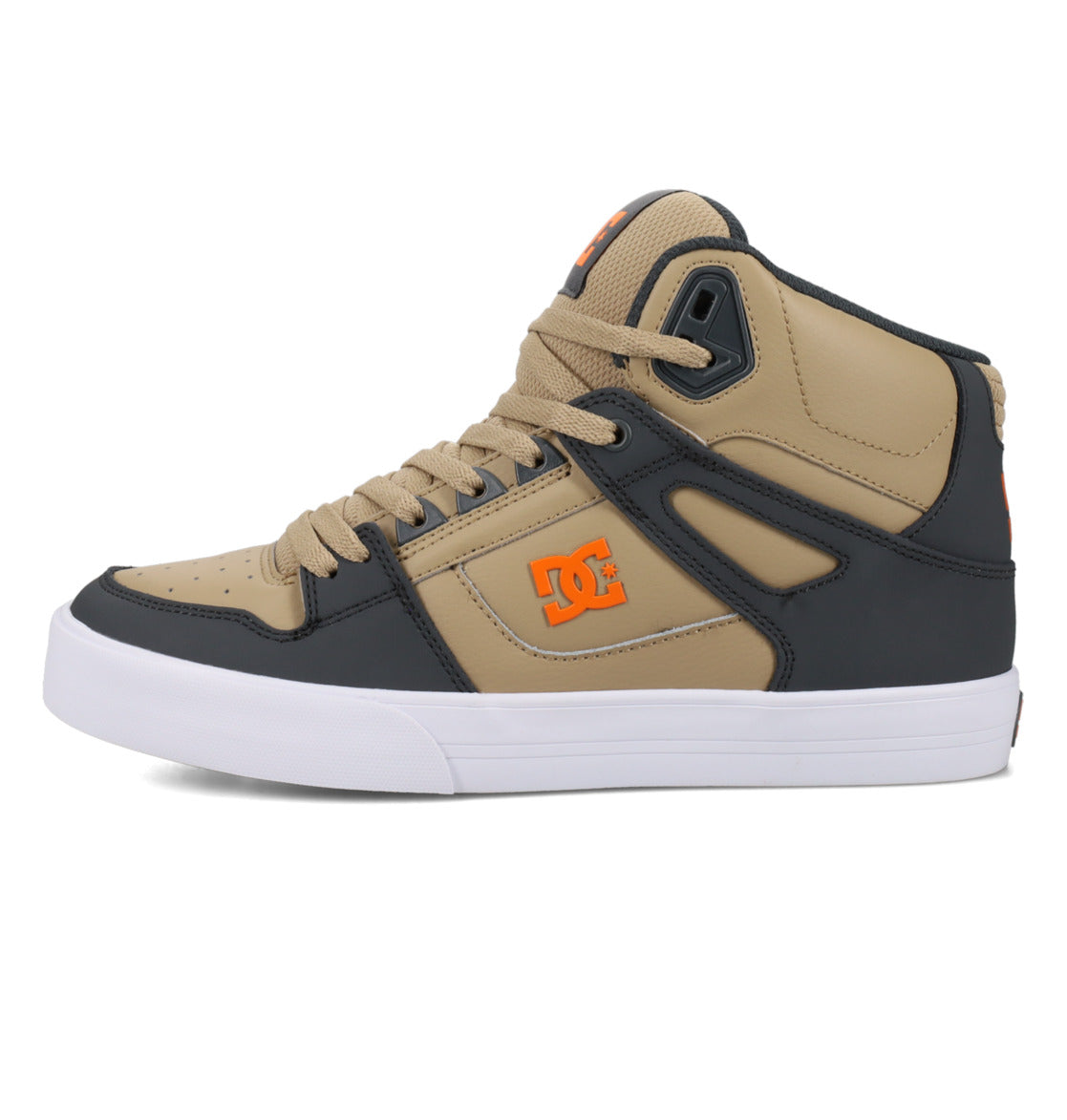 DC SHOES PURE HIGH TOP WC TAN GREY ORANGE TRAINERS