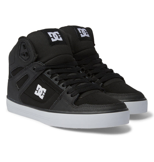 DC SHOES PURE HIGH TOP WC BLACK BLACK WHITE TRAINERS