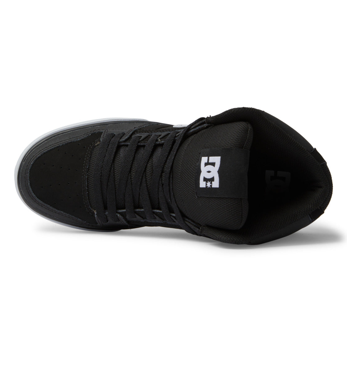 DC SHOES PURE HIGH TOP WC BLACK BLACK WHITE TRAINERS