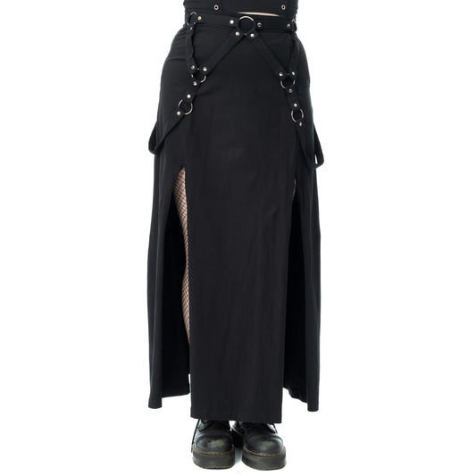 VIXXIN BLACK AMARANTH MAXI SKIRT