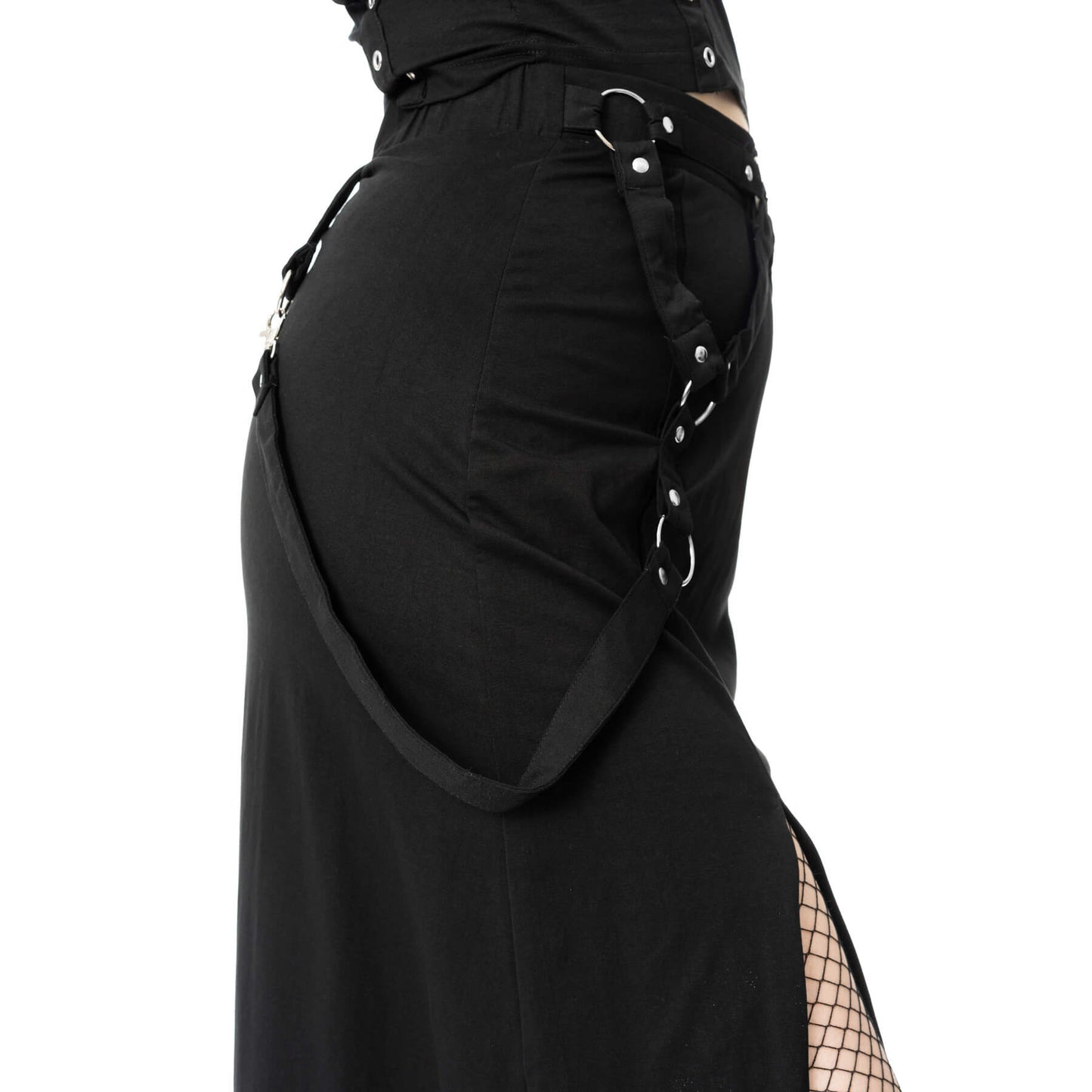VIXXIN BLACK AMARANTH MAXI SKIRT