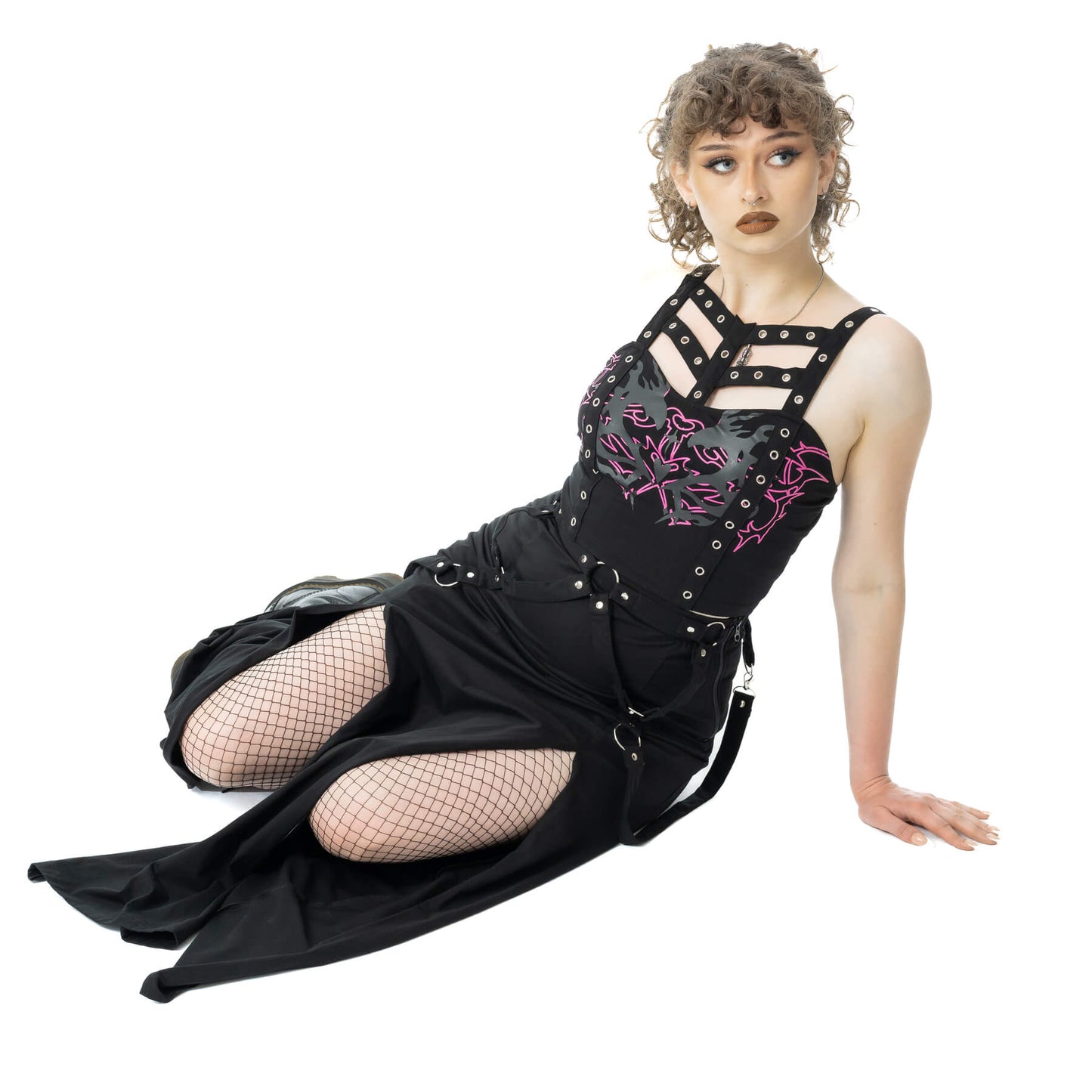 VIXXIN BLACK AMARANTH MAXI SKIRT