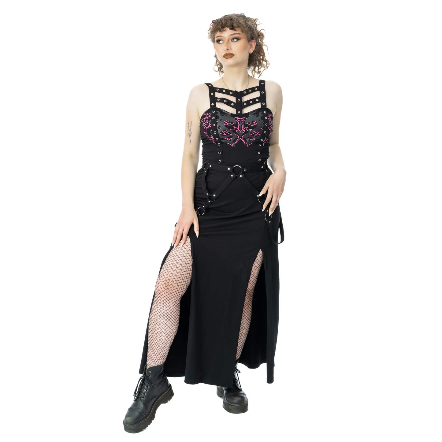 VIXXIN BLACK AMARANTH MAXI SKIRT
