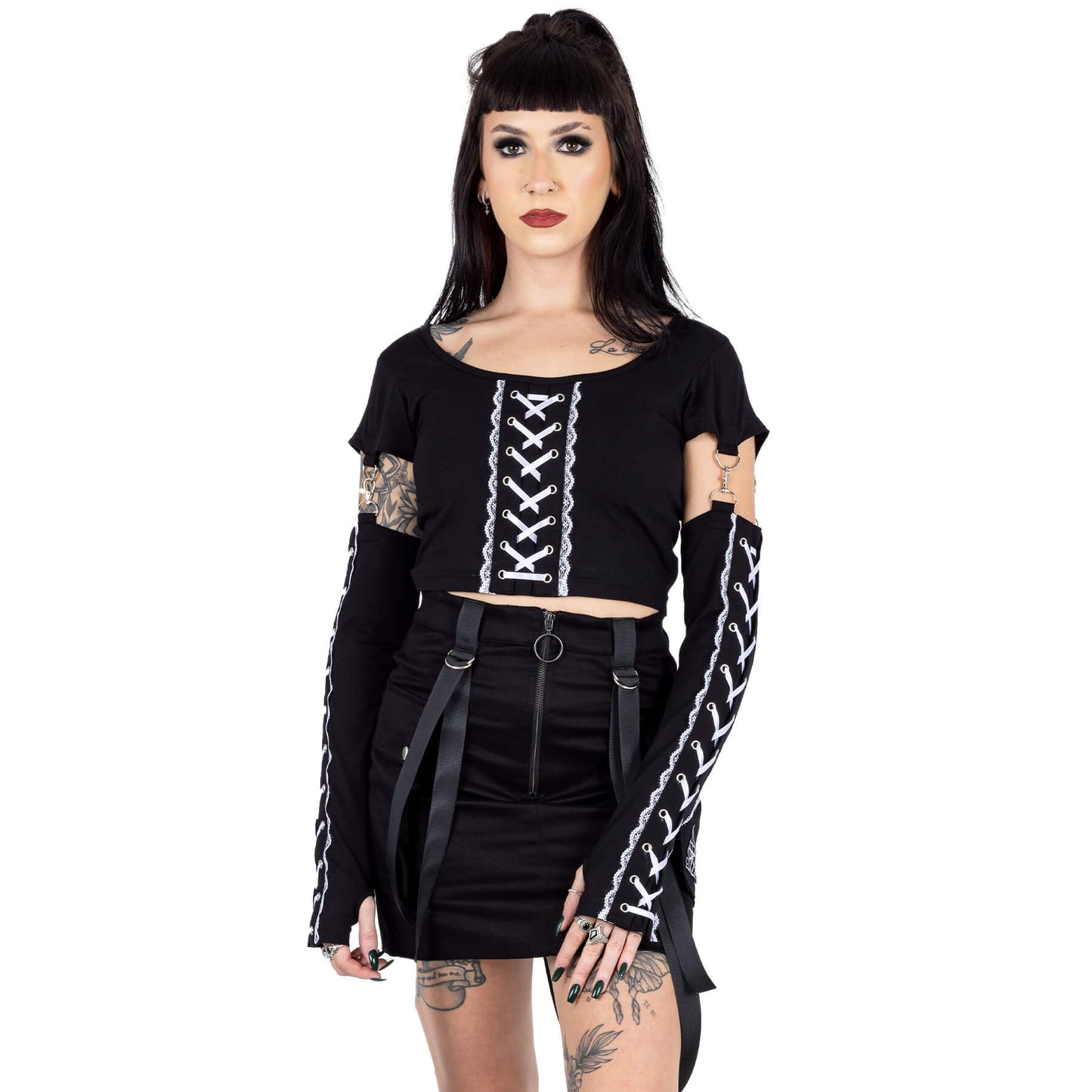 POIZEN INDUSTRIES VIXXIN AZALEA BLACK WHITE TOP