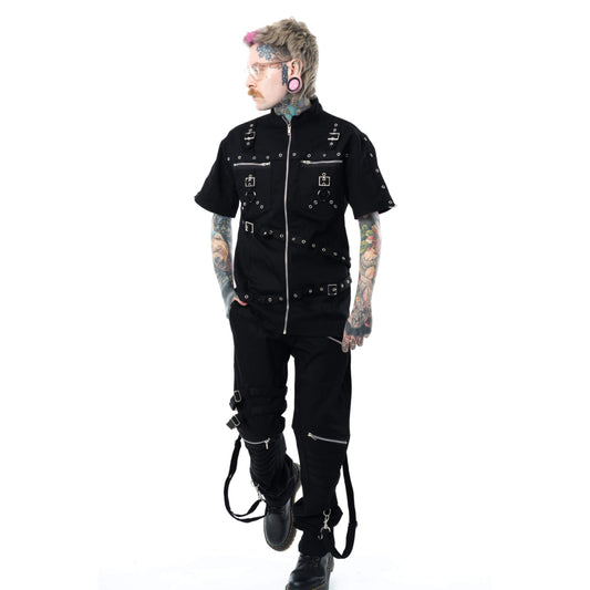 VIXXIN POIZEN INDUSTRIES BATES SHIRT BLACK MENS