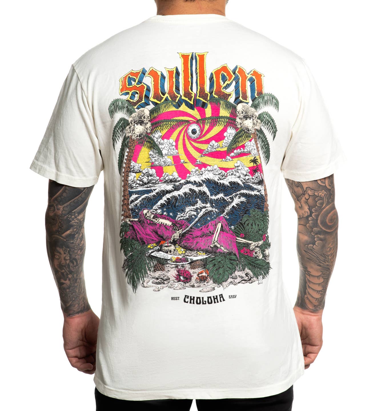 SULLEN CLOTHING R-N-R ANTIQUE WHITE PREMIUM T-SHIRT