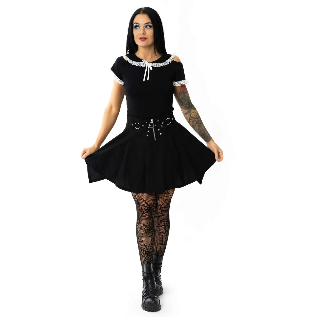 POIZEN VIXXSIN BEAU SKIRT LADIES BLACK