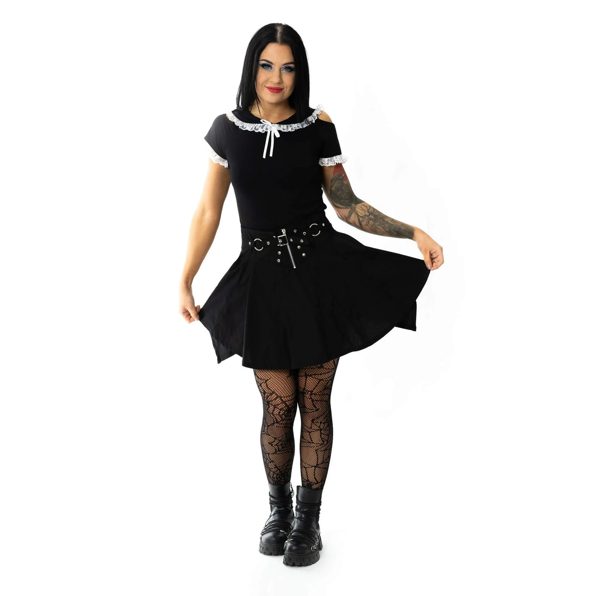 POIZEN VIXXSIN BEAU SKIRT LADIES BLACK
