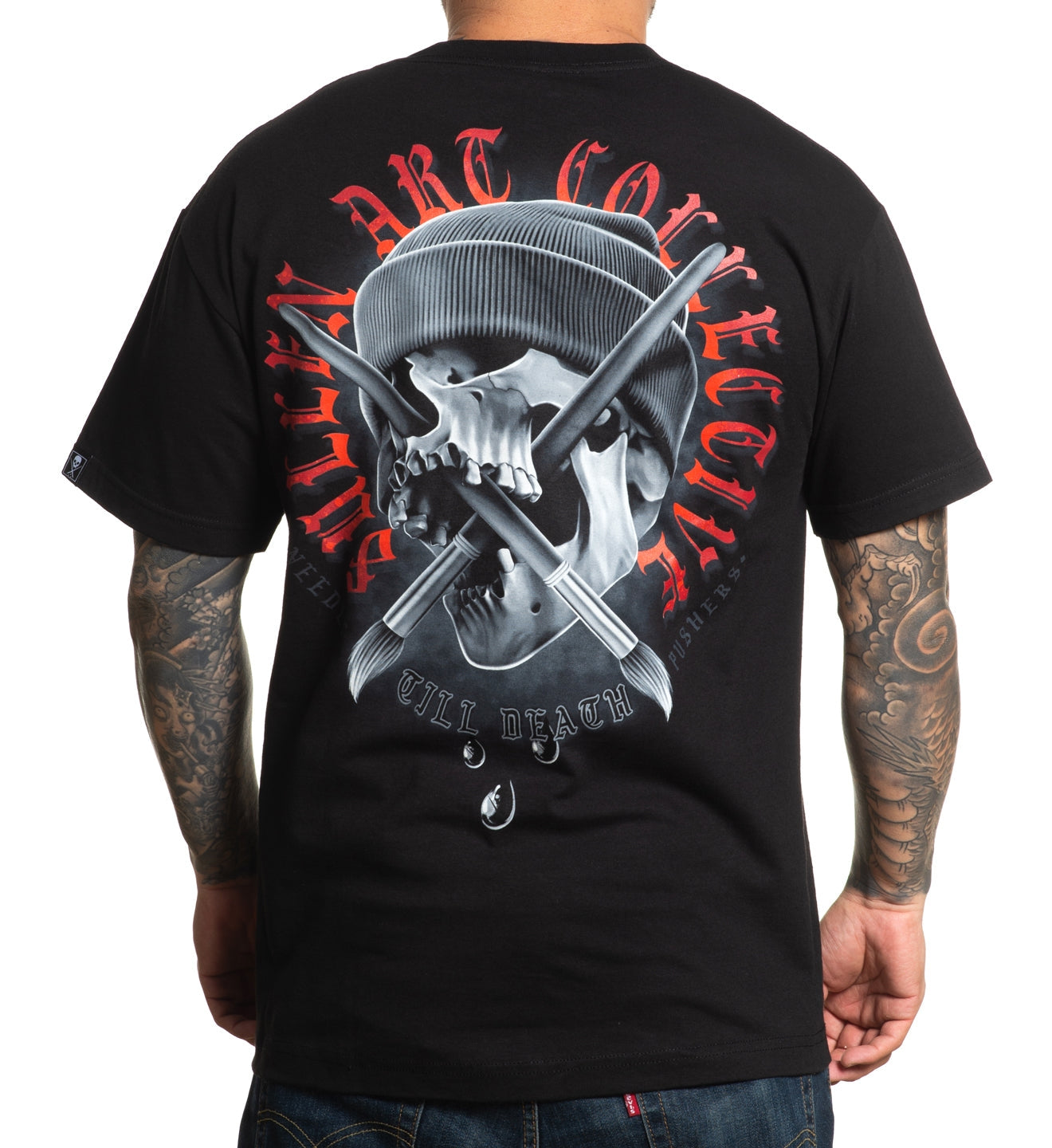 SULLEN CLOTHING SKULL AND BRUSHES STANDARD T-SHIRT