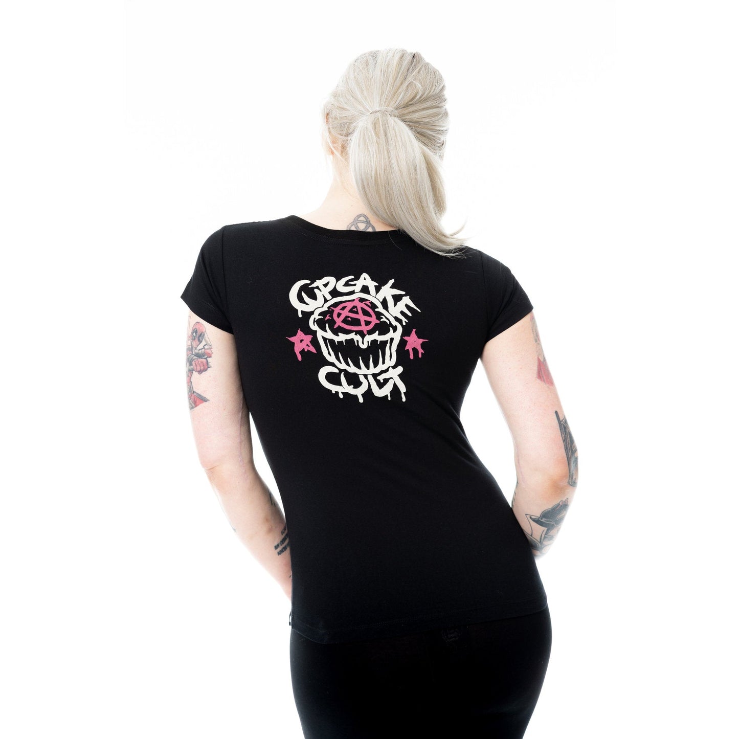 CUPCAKE CUTE GOTH T SHIRT LADIES