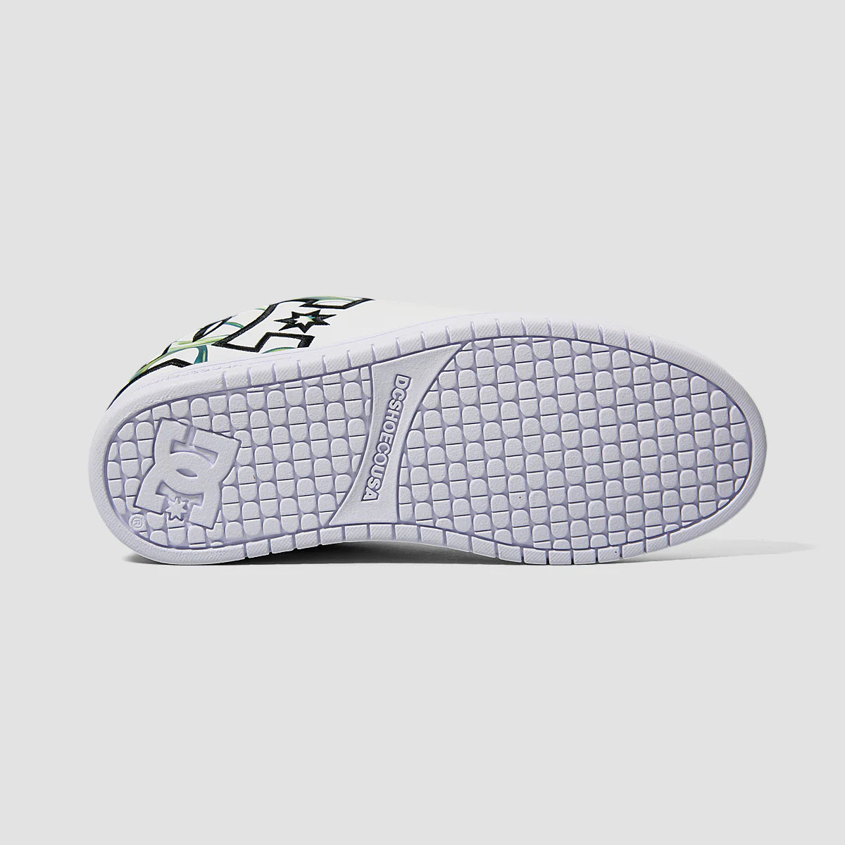 DC SHOES COURT GRAFFIK LIQUID FUEGO WHITE TRAINERS