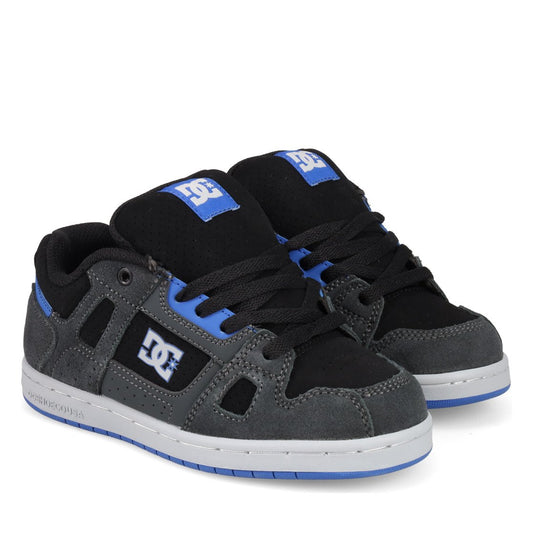 DC SHOES STAG GREY BLACK BLUE YOUTHS TRAINERS