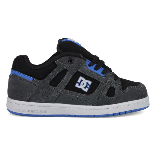 DC SHOES STAG GREY BLACK BLUE YOUTHS TRAINERS