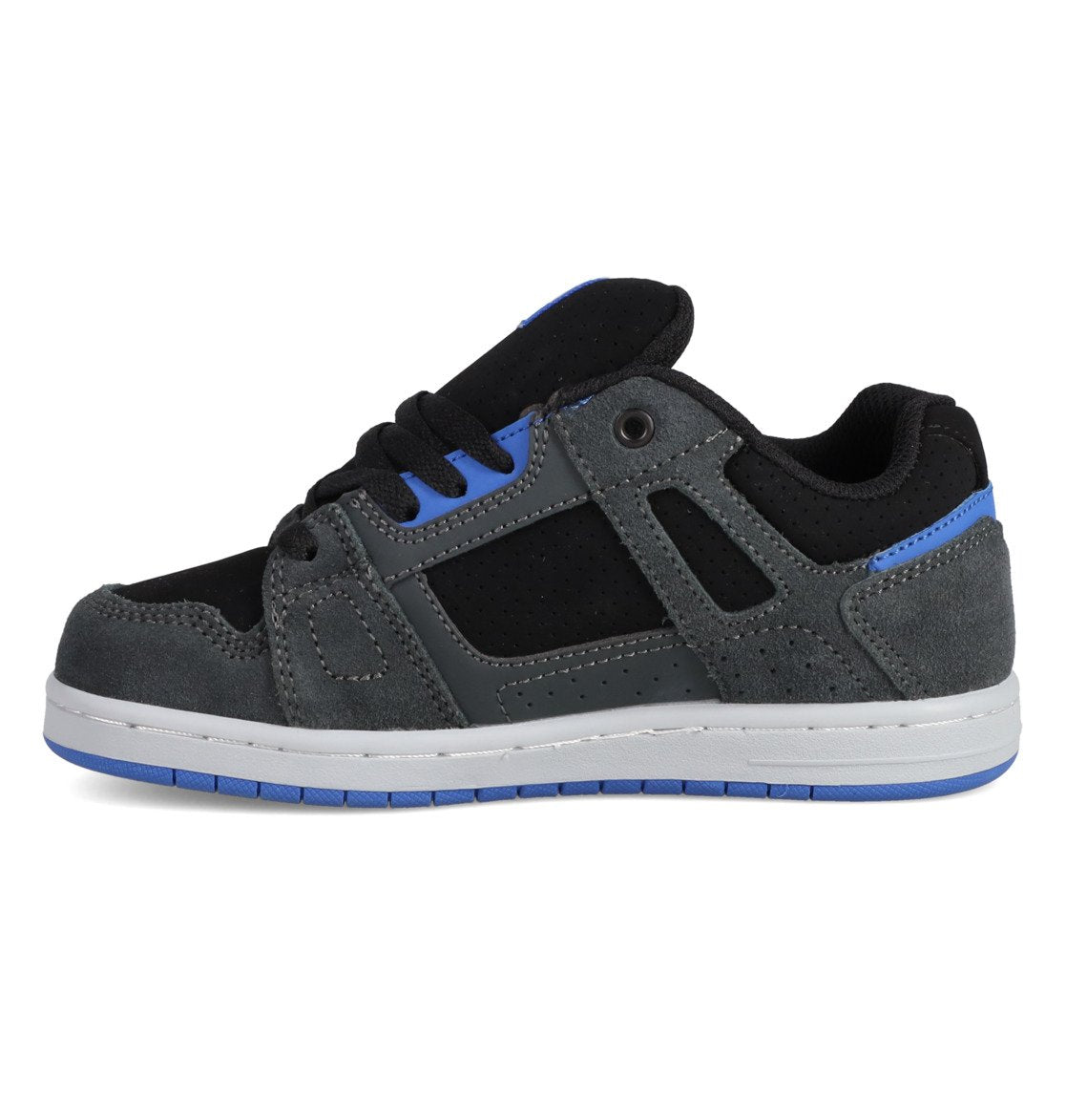 DC SHOES STAG GREY BLACK BLUE YOUTHS TRAINERS