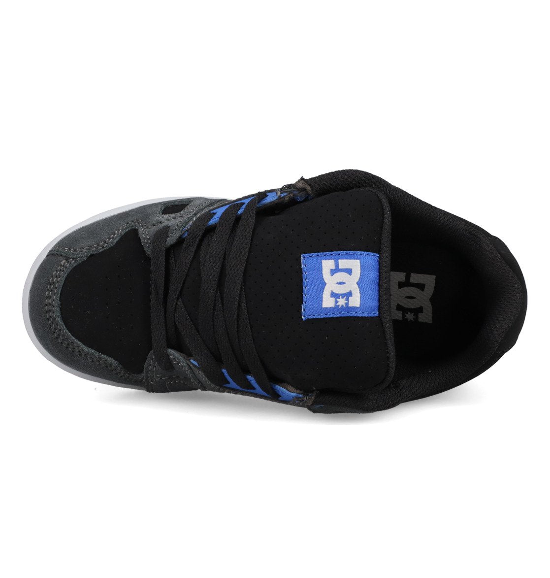 DC SHOES STAG GREY BLACK BLUE YOUTHS TRAINERS