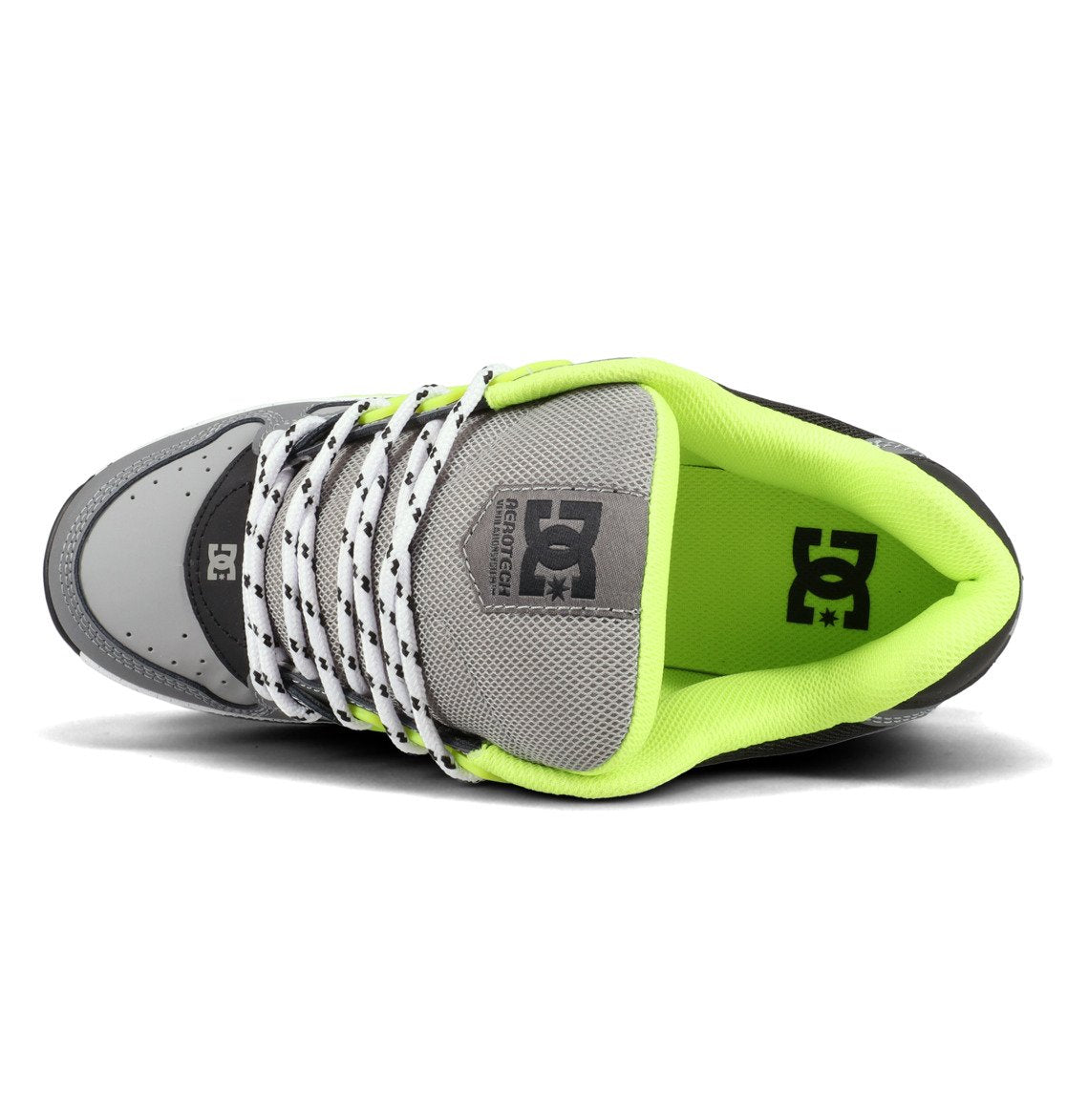 DC SHOES AT-2 GREY BLACK LIME TRAINERS
