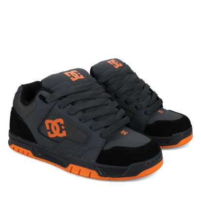 DC SHOES COILER GREY BLACK ORANGE TRAINERS