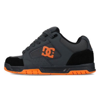 DC SHOES COILER GREY BLACK ORANGE TRAINERS