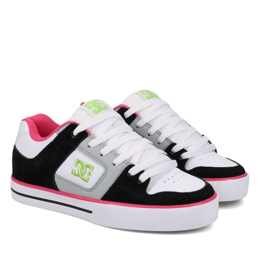 DC SHOES PURE BLACK WHITE MULTI LADIES TRAINERS