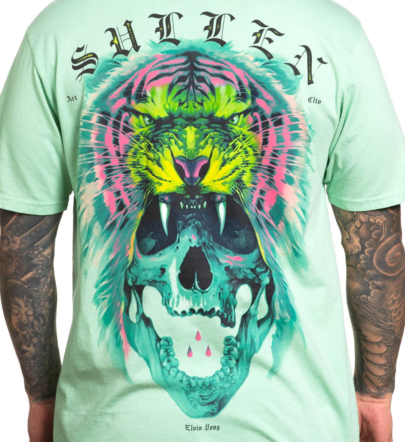 SULLEN CLOTHING NEON RITUALS NEPTUNE GREEN PREMIUM T-SHIRT