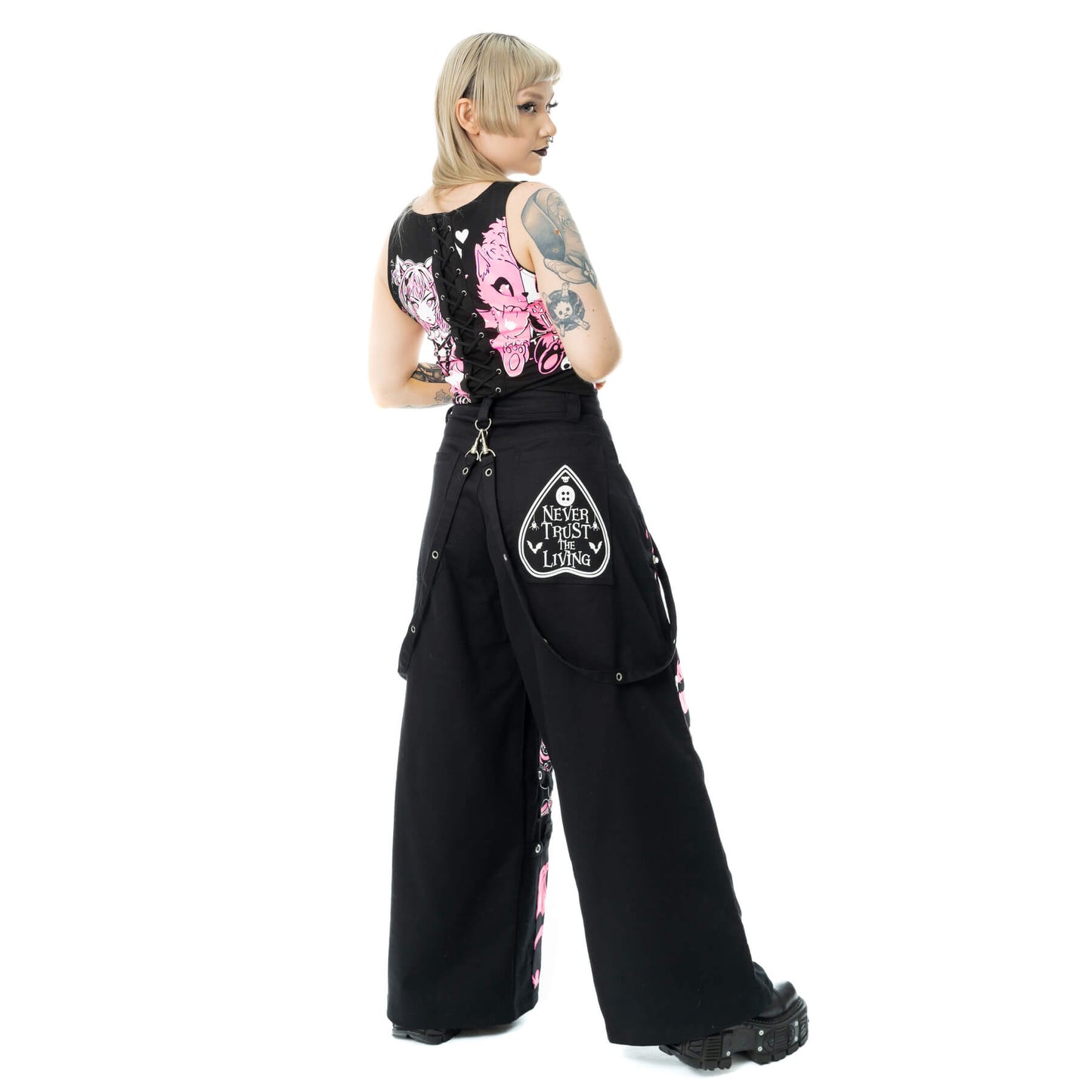 CUPCAKE CULT DOLLHOUSE DETENTION PANTS - BLACK