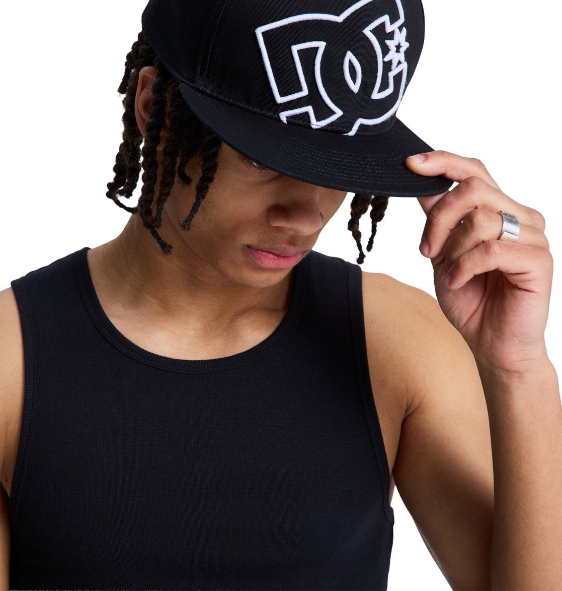DC SHOES DOUBLE THAT BLACK SNAPBACK CAP