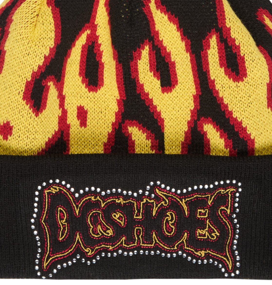 DC SHOES BURNING  BLACK BEANIE HAT