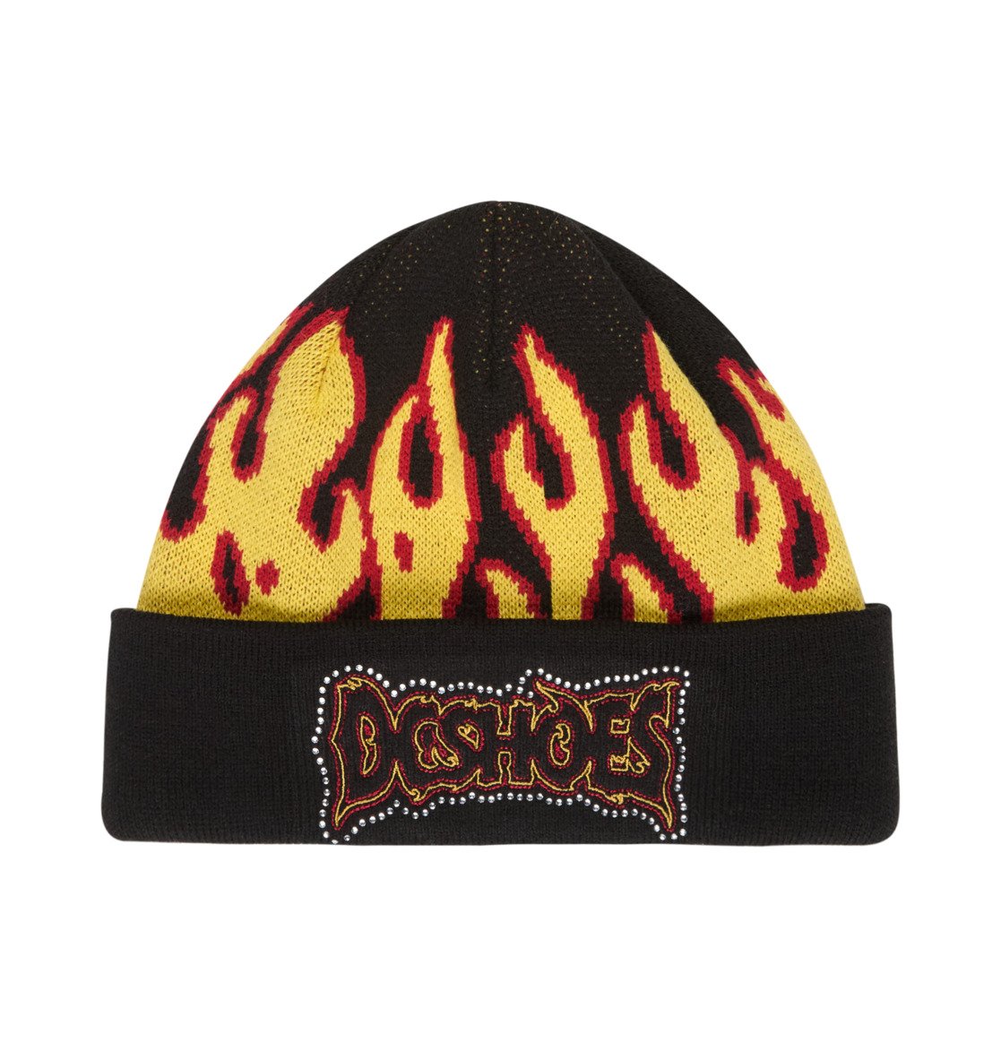 DC SHOES BURNING  BLACK BEANIE HAT