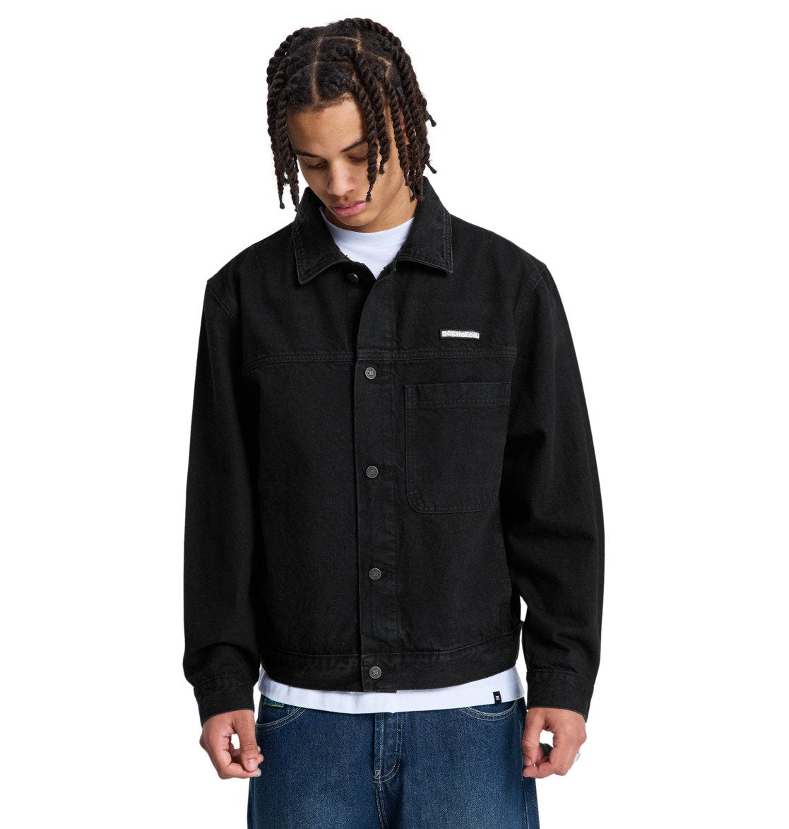 DC SHOES ETHOS TRUCKER DENIM BLACK JACKET