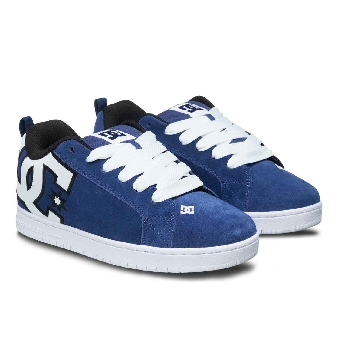 DC SHOES COURT GRAFFIK NAVY WHITE TRAINERS