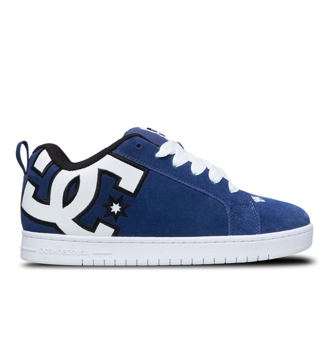 DC SHOES COURT GRAFFIK NAVY WHITE TRAINERS