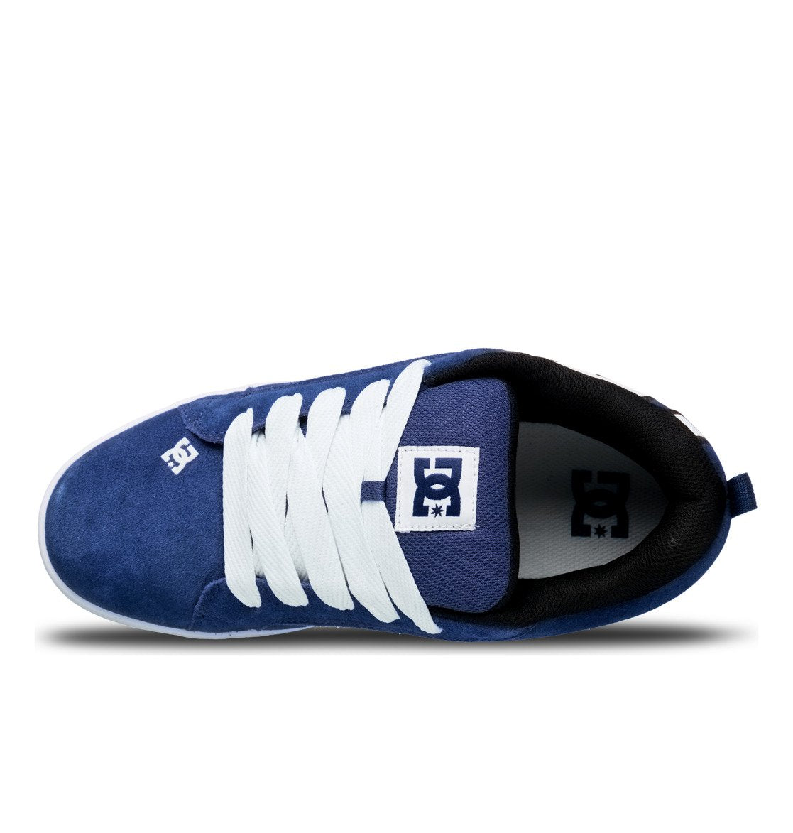 DC SHOES COURT GRAFFIK NAVY WHITE TRAINERS
