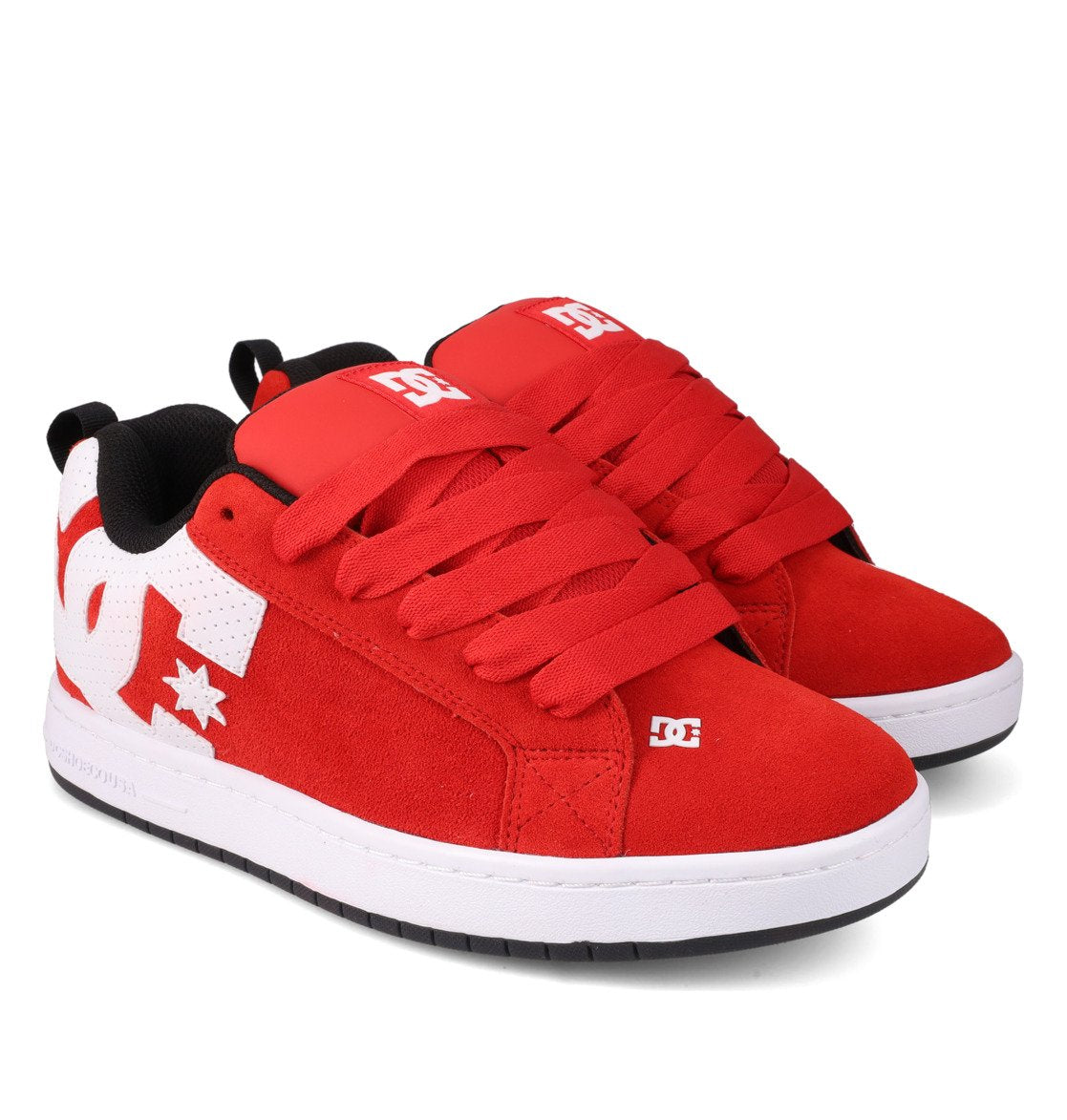 DC SHOES COURT GRAFFIK SE RED WHITE TRAINERS