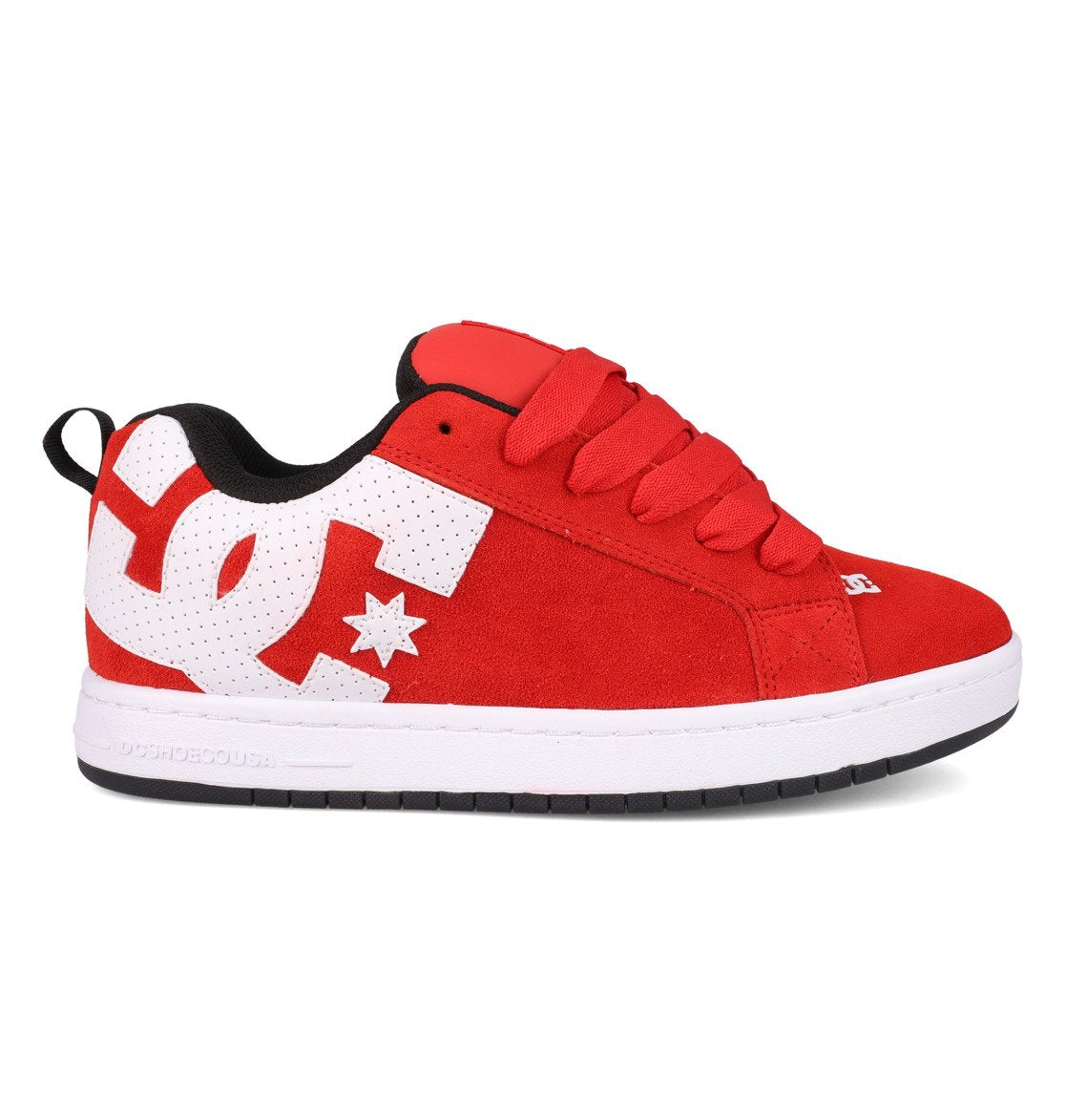 DC SHOES COURT GRAFFIK SE RED WHITE TRAINERS