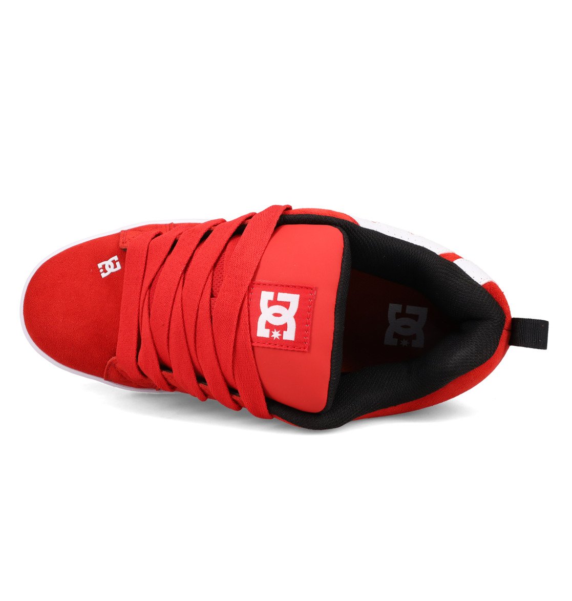 DC SHOES COURT GRAFFIK SE RED WHITE TRAINERS