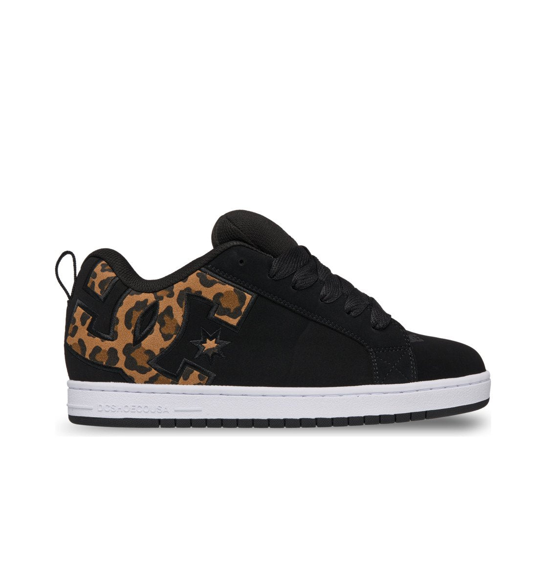 DC SHOES COURT GRAFFIK BLACK CHEETAH TRAINERS