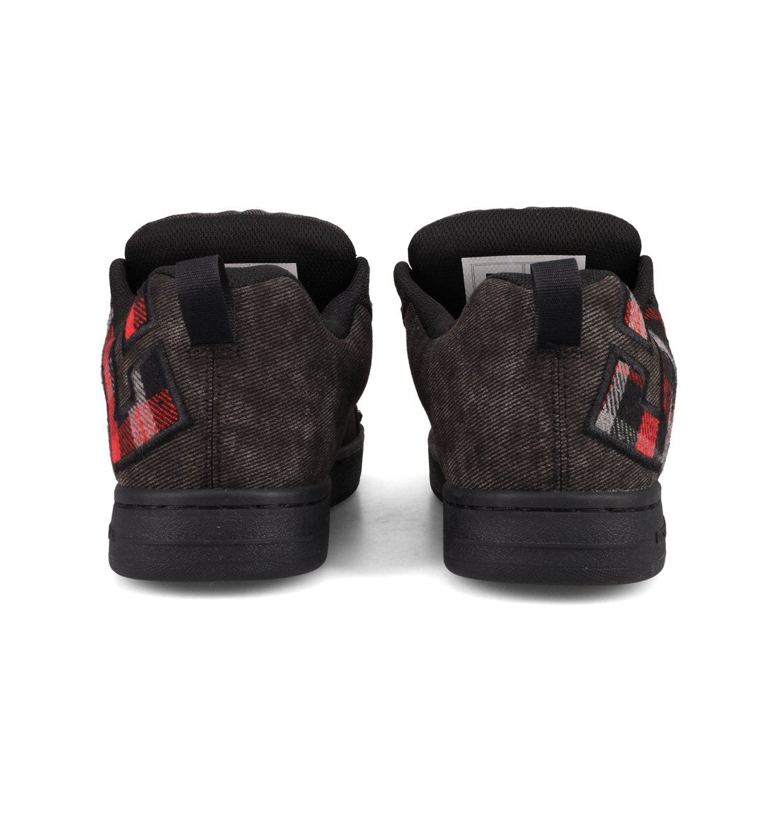 DC SHOES COURT GRAFFIK BLACK RED TRAINERS