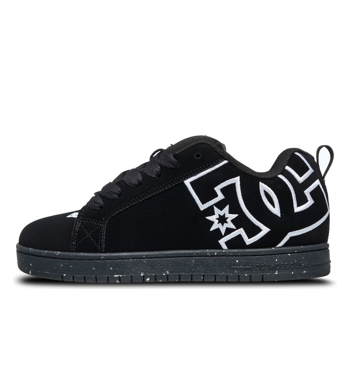 DC SHOES COURT GRAFFIK BLACK RECYCLED TRAINERS