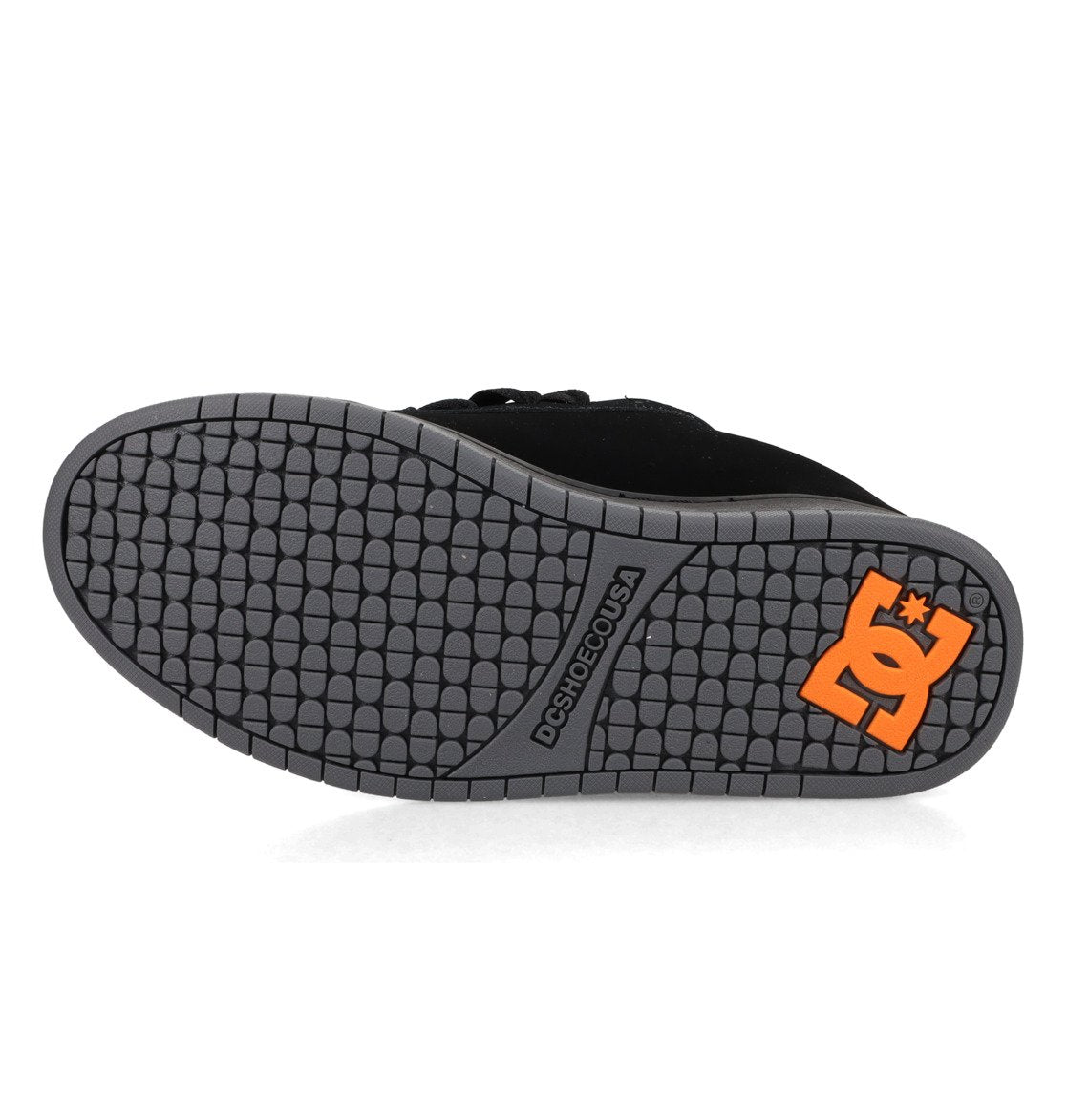 DC SHOES COURT GRAFFIK BLACK ORANGE TRAINERS