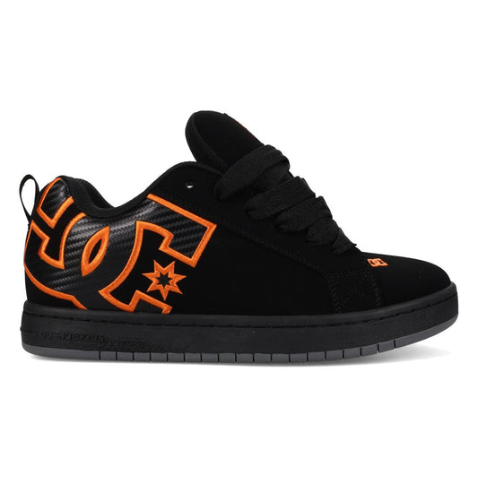 DC SHOES COURT GRAFFIK BLACK ORANGE TRAINERS