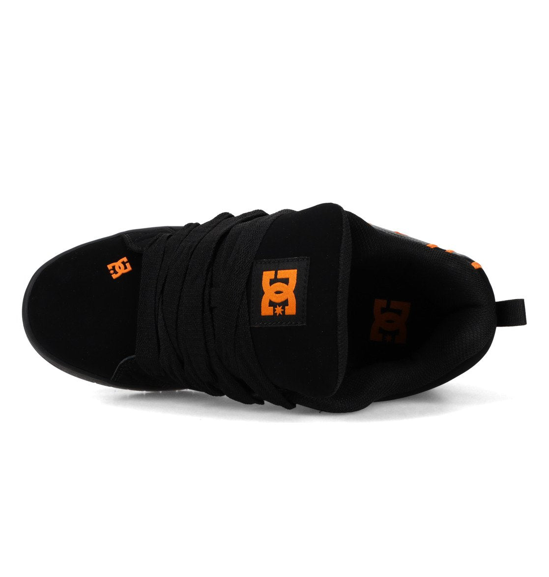 DC SHOES COURT GRAFFIK BLACK ORANGE TRAINERS