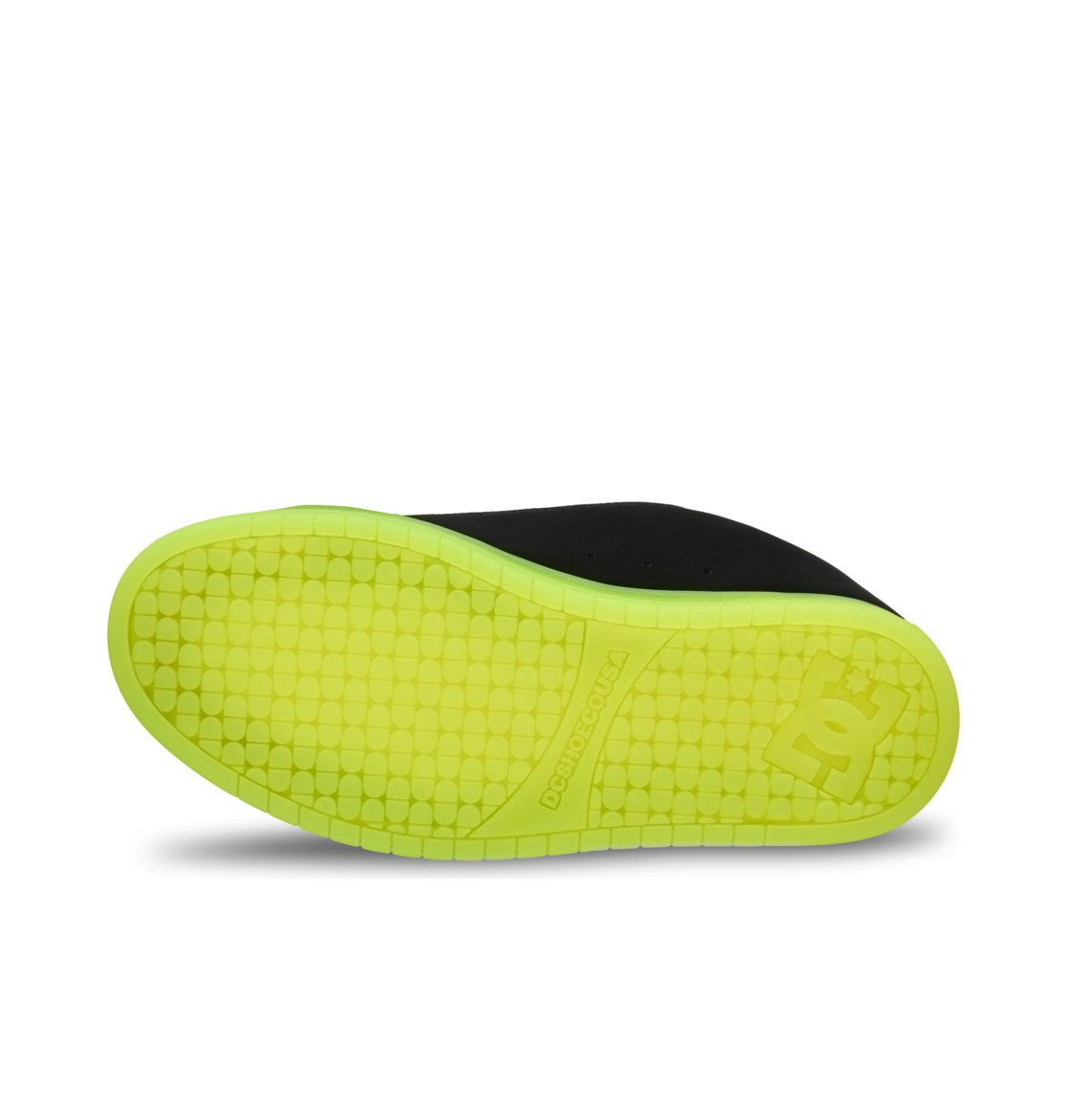DC SHOES COURT GRAFFIK BLACK LIME TRAINERS