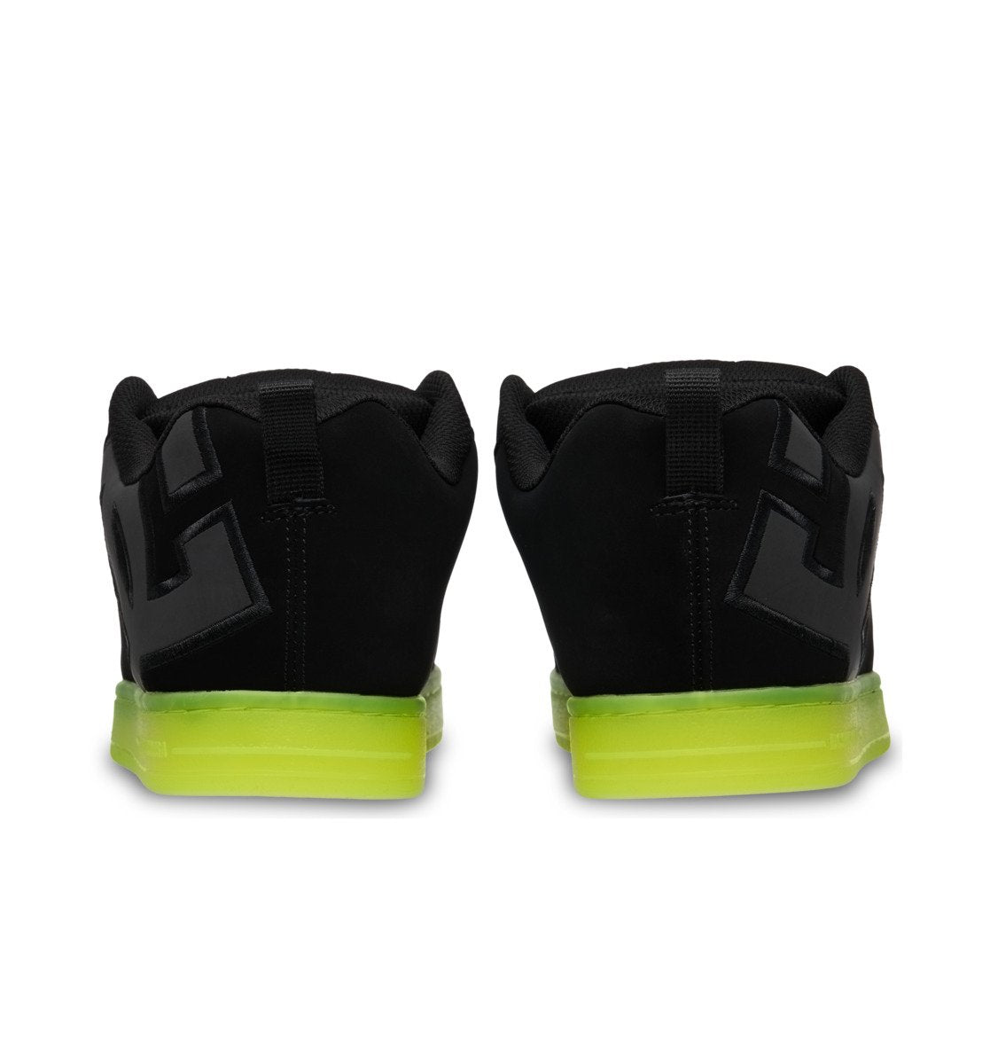 DC SHOES COURT GRAFFIK BLACK LIME TRAINERS